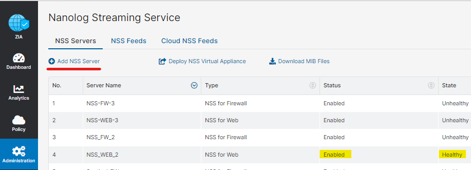 NSS server setup image