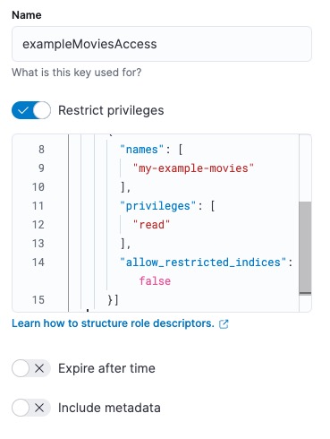 creating api key